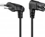 Wentronic Goobay CEE 7/16 - C7 Sonos&reg; - power cord with angle connectors, 1 m