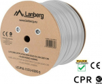 Lanberg Kabel LAN UFTP Kat-6A 305M wire CU LSZH CPR+ fluke passed, szary