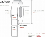 Capture Label 105x32, Core 40, Diameter 82 mm. Thermal