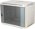 Alantec Q-LANTEC 19" 15U wall-mounted rack 600x450, glass door, grey