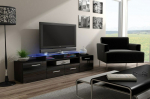 Cama MEBLE Cama TV stand EVORA 200 wenge/black gloss