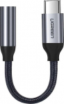 Ugreen headphone adapter z 3.5 mm mini jack on USB Typ C 10 cm szary