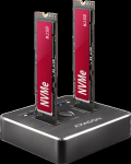 AXAGON ADSA-M2C DUAL NVMe CLONE MASTER DOCK SuperSpeed USB-C 10 Gbps docking station