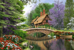 1565 Castorland Puzzle 1000 items Cottage on the river (102365-1)