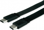 ROTRONIC-SECOMP VALUE - USB-Kabel - USB-C (M) zu USB-C (M) - USB4 Gen 3 - 20 V - 5 A - 50 cm - flach, USB-Stromversorgung (100 W)