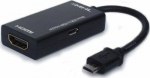 Adapter USB Savio CL-32 microUSB - HDMI + microUSB Czarny (SAVIO CL-32)