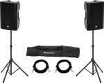Omnitronic Set 2x XKB-212A+ Speaker stand MOVE MK2 20000421