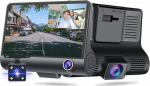 RoGer 3in1 Car video recorder with integrated front / rear / inside camera / Full HD / 170 degree view