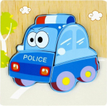 Mega Creative Wooden Police Puzzle 4 elements