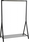 Clothes rack BRENT 117x59xH165cm, black/chrome