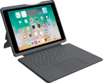 DEQSTER Smart Rugged Touch Plus Keyboard 10.2", QWERTZ, Deutsch, mechanical Switch, Apple, iPad 10.2" (7./.8./.9. Gen.), Grau