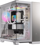 Corsair PC Case | 6500X Dual Chamber | White/Satin Gray Aluminum | Mid-Tower