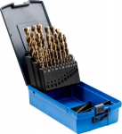 PFERD Twist Drill Set 25-tlg. INOX HSSE N DIN 338 for tough and hard materials - Bohrer - Spiral cutting drills - Edelstahl - Alloyed steel - 135&deg; - Cobalt alloy high-speed steel (HSS-E) - Bronze
