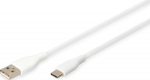 Kabel USB Digitus USB-A - USB-C 2 m White (AK-300340-020-W)