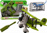 LeanToys Airplane Light Aircraft Dinosaur Transport Cage Unscrewable Green