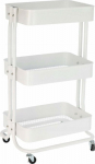 Storage Solutions Kitchen trolley on wheels, 3-storeyed