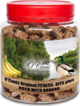 O'CANIS Fitness-Bits Plus Duck with banana Mono - dog treat - 400g