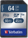 SD Card 64GB Verbatim SDHC PRO UHS-I Class 10