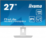iiyama ProLite XUB2792QSU-W6 - LED-Monitor - 68.6 cm (27") - 2560 x 1440 QHD @ 100 Hz - IPS - 250 cd/m&sup2; - 1300:1 - 0.4 ms - HDMI, DisplayPort - Lautsprecher - wei&szlig;, Matte [Energieklasse F] (XUB2792QSU-W6)