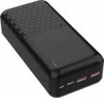 Platinet akupank 30000mAh PD QC, must (45933)