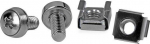 StarTech.com M6 Screws and Cage Nuts - 50 Pack - M6 Mounting Screws and Cage Nuts for Server Rack and Cabinet - Silver (CABSCREWM62B) - Screws and nuts for rack - for P/N: RACK-21U-20-WALL-OA, RACK-24U-20-WALL-OA, RK12OD2, SHELF-2U-20-CENTER-V
