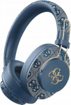 Headphones Guess Bluetooth ENC Metal 4G Logo niebieski