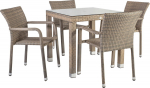 Garden furniture set LARACHE table and 4 chairs
