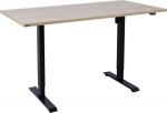 Desk ERGO with 1 motor 160x80xH71-121cm, hickory/black