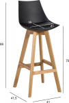 Bar chair SONJA black