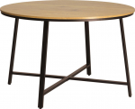 Dining table SANCIA D120xH76cm, oak/brown