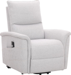 Recliner armchair GIANNI with electric lifting mechanism, grayish-white