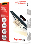 Fellowes | Laminating Pouch - 65x95mm | Glossy | Ideal for identity cards, credit cards, business cards and visitor cards; Capture 125 Micron thickness - providing an advanced level of document protection; Pack size of 100; Compatible with all lamina ...