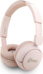 Headphones Guess Bluetooth 5.3 Metal Logo Script pink