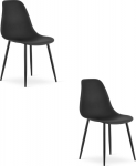 LEOBERT Scandinavian chair, black WAT zestaw 2 szt. do kitchen office loft