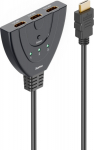 Hama 00205101, 0.55 m, HDMI Typ A (Standard), 3 x HDMI Type A (Standard), Schwarz