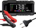 Qoltec Microprocessor charger 12V 6A | Battery charger with repair function AGM GEL LiFePO4 | LCD