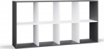 TOP E SHOP MALAX 2X4 SHELVING UNIT, ANTHRACITE/WHITE