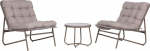 Garden furniture set JIVE table and 2 chairs, taupe