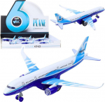 LEANToys Plane Z Motorized Pull Back Metal Lights Sounds 23 cm