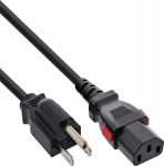 InLine InLine&reg; Netzkabel, Network adapter USA auf Kaltger&auml;testecker C13 verriegelbar, 3m
