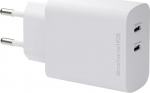 D. Bramante dbramante1928 recharge - power adapter - 45 Watt - Apple 2.4A, PD/PPS, PD 2.0, PD 3.0, QC 2.0, QC 3.0, AFC, SCP, Fast Charge - 2 output contacts (USB-C) - vit - Europa