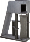 Trixie Active, standing scratching post, dla kota, szary, 122 cm, z ramp