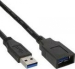 MicroConnect USB 3.2 Gen 1 A-A 0.5m M-F, Black