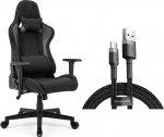 Armchair SENSE7 Spellcaster black and gray fabric + kabel usb