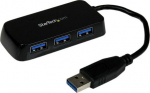 StarTech.com BLACK 4 PORT MINI USB 3.0 HUB,