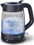 TEFAL Kettle | KO2G08E0 | 2000 W | Electric | 1.7 L | Heat-resistant glass | 360&deg; rotational base | Black/Transparent