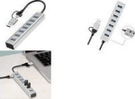 Logilink USB 3.0 HUB, 7-Ports, 7x USB-A, 5 Gbit/s, silber