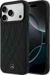 Mercedes-Benz Mercedes Leather Crossed Lines MagSafe for iPhone 18 Pro Max/17 Pro Max / black