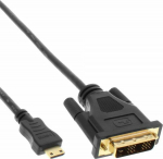 Cable InLine HDMI Mini - DVI-D 0.5m czarny (17474P)