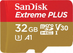 SanDisk EXTREME PLUS MICROSDHC 32GB, SD ADAPTER